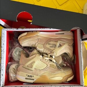 Off-White x Air Jordan 4 Retro SP 'Sail'